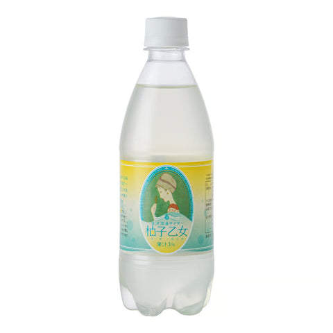 【北陸マルシェ厳選】金沢湯涌サイダー「柚子乙女」ペットボトル500ml | 竹久夢二デザイン