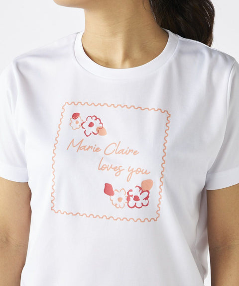 フィットネスにも普段着にも！ Marie Claire レディースTシャツ (品番: 44682)
