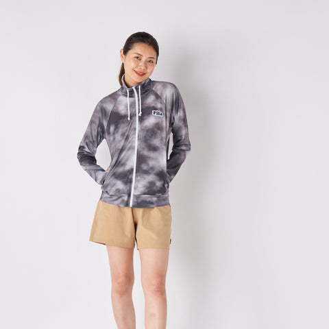 吸水速乾！アクティブシーンに最適 ラッシュガード＆水着 4点セット (フィットネス/ヨガ対応)【FILA】