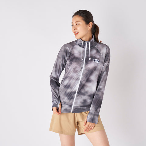 吸水速乾！アクティブシーンに最適 ラッシュガード＆水着 4点セット (フィットネス/ヨガ対応)【FILA】