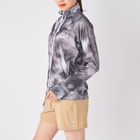 吸水速乾！アクティブシーンに最適 ラッシュガード＆水着 4点セット (フィットネス/ヨガ対応)【FILA】