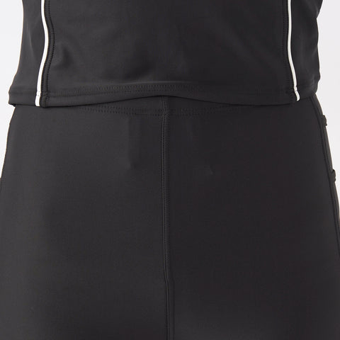 プールやジムに最適！ FILA 長袖セパレーツ水着（日焼け対策/体型カバー）ブラックｘホワイト