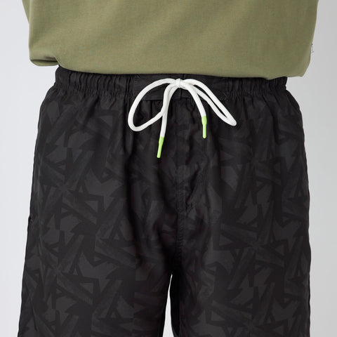 【Reebok】インナー付＆耐塩素 メンズ サーフトランクス（総柄プリント/水陸両用）425704