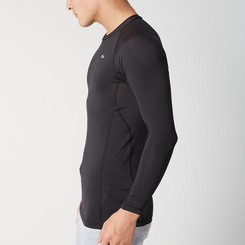 【FILA】メンズ 長袖 ソフトコンプレッション インナー（UVカット/吸汗速乾/反射プリント） 448124