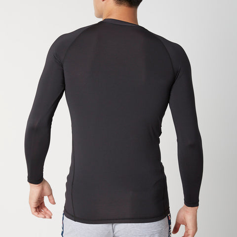 【FILA】メンズ 長袖 ソフトコンプレッション インナー（UVカット/吸汗速乾/反射プリント） 448124