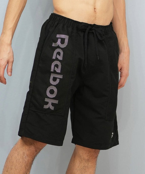 【Reebok】メッシュパネル＆ビッグロゴ メンズ ボードショーツ（水陸両用/アウトドア・キャンプOK）425705